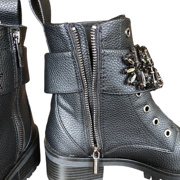 Karl Lagerfeld Payson Womens Black Beaded Ankle Boot Size 5.5 - Picture 7 of 13